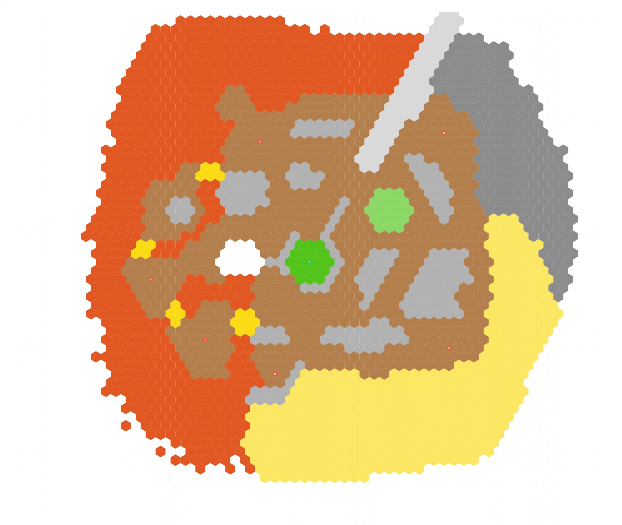 Hex-grid gameplay screenshot